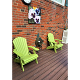 kiwi green lifestyle duraweather king size folding adirondack chair all weather poly wood