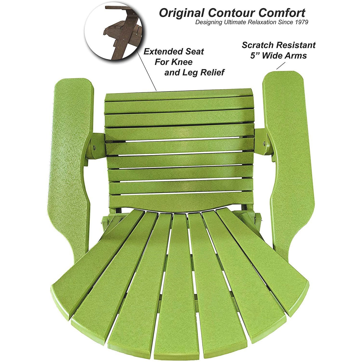 DuraWeather Poly&reg; King Size Folding Adirondack Chair