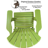 kiwi green duraweather king size folding adirondack chair all weather poly wood