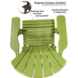 DuraWeather Poly&reg; King Size Folding Adirondack Chair (Kiwi Green)