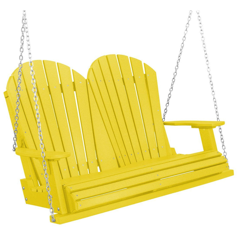 yellow four and a half foot adirondack porch swing