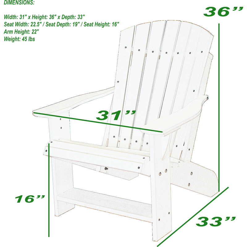 Set of 8 - Adirondack Chair
