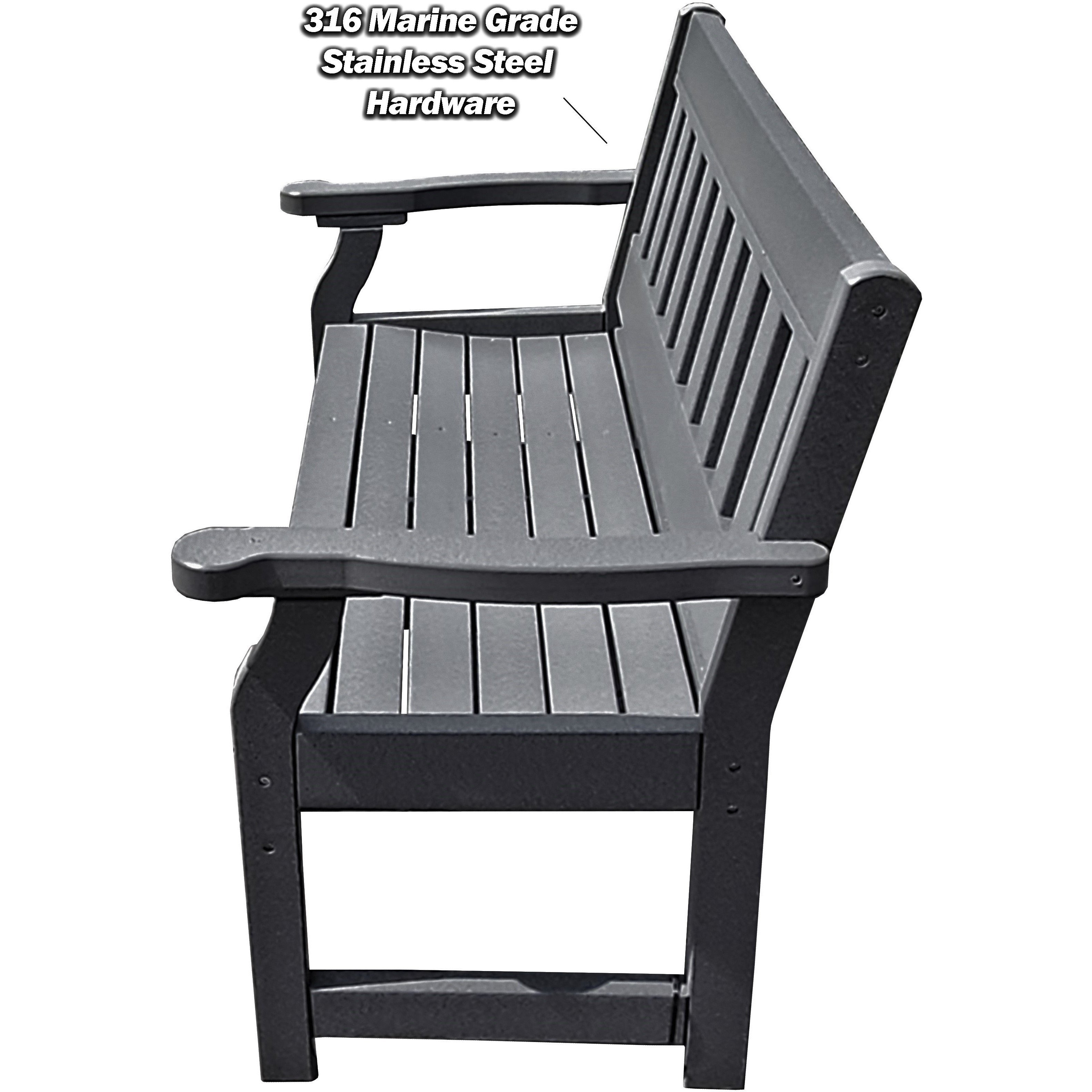 DuraWeather Poly ENGLISH Garden Mission Bench