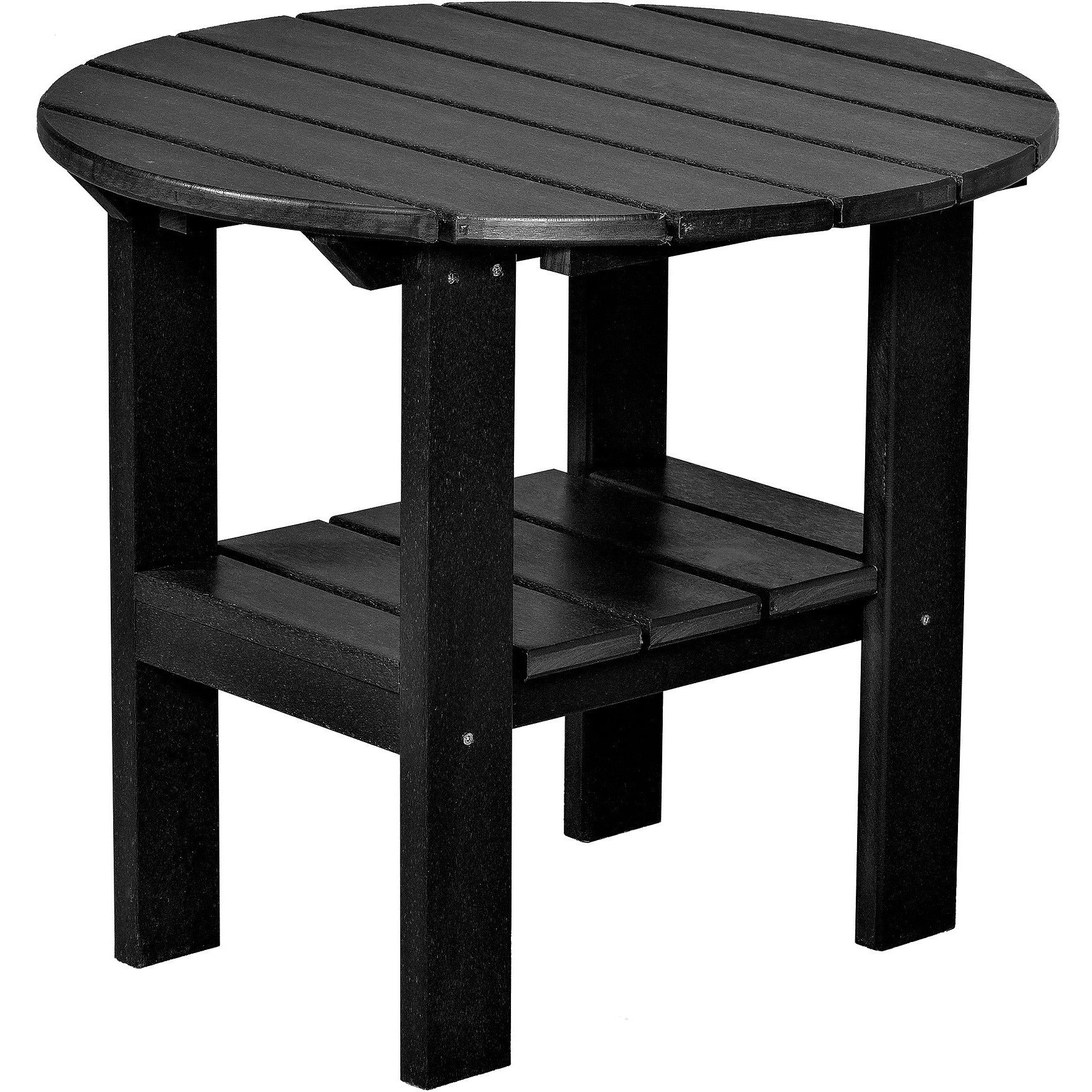 24" Round Classic End Table With Lower Tier