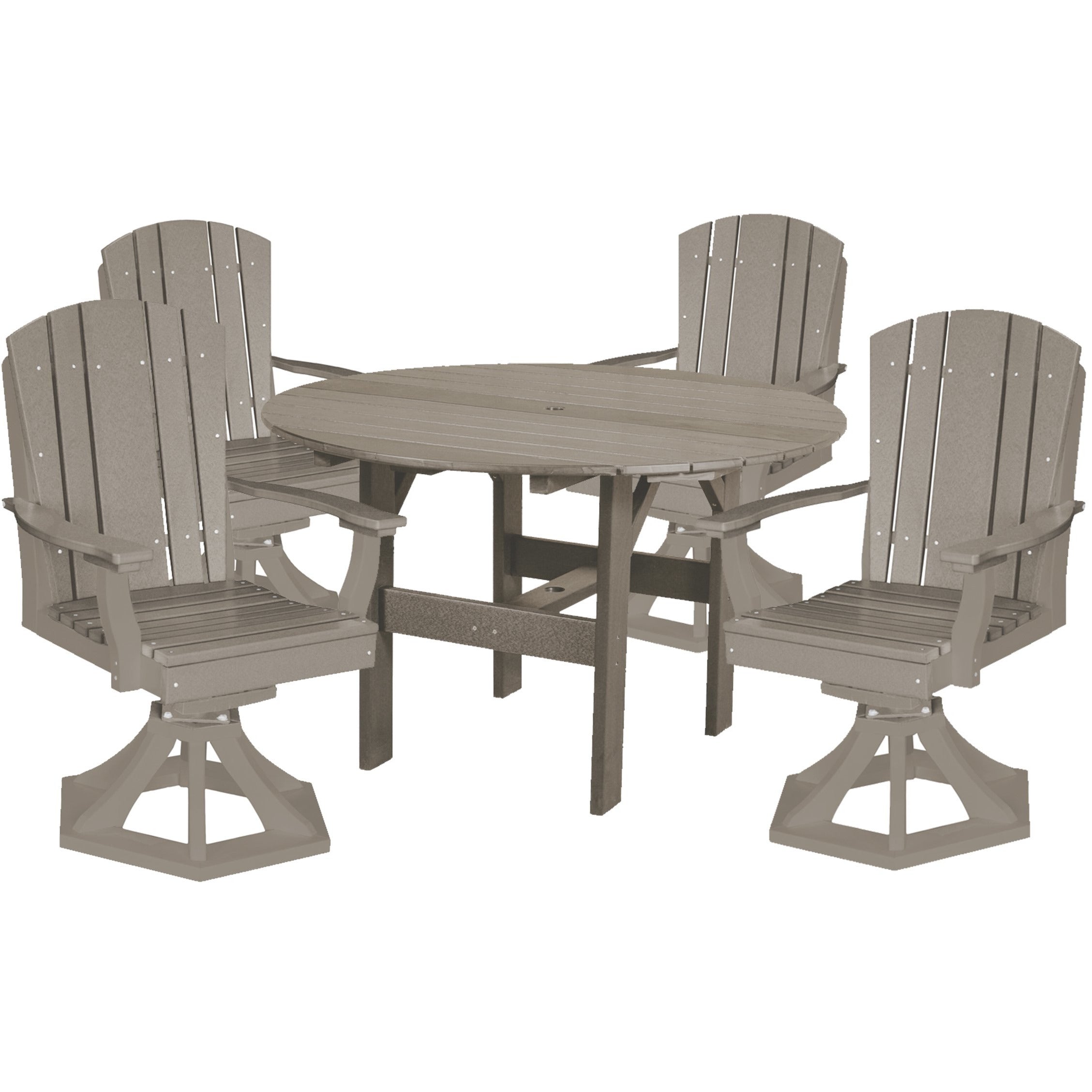 DURAWEATHER POLY® 5-Piece Plantation Dining Table Set With Four Swivels