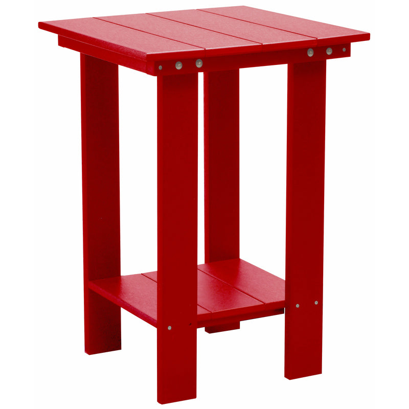 red modern counter height table all weather poly wood
