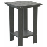 charcoal grey modern counter height table all weather poly wood