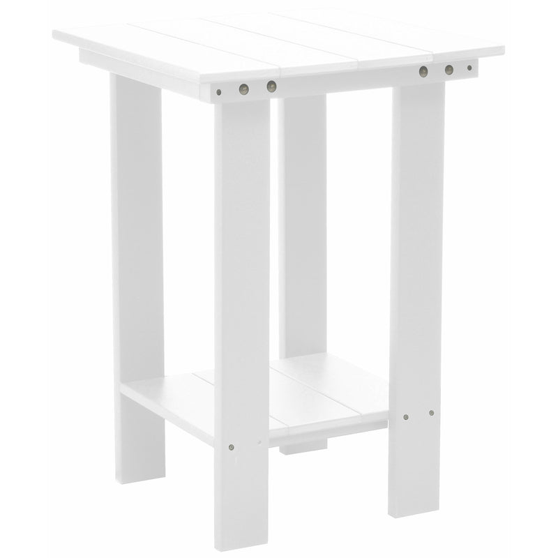 white modern counter height table all weather poly wood