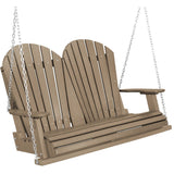 four and a half foot adirondack porch swing in Birchwood Taupe