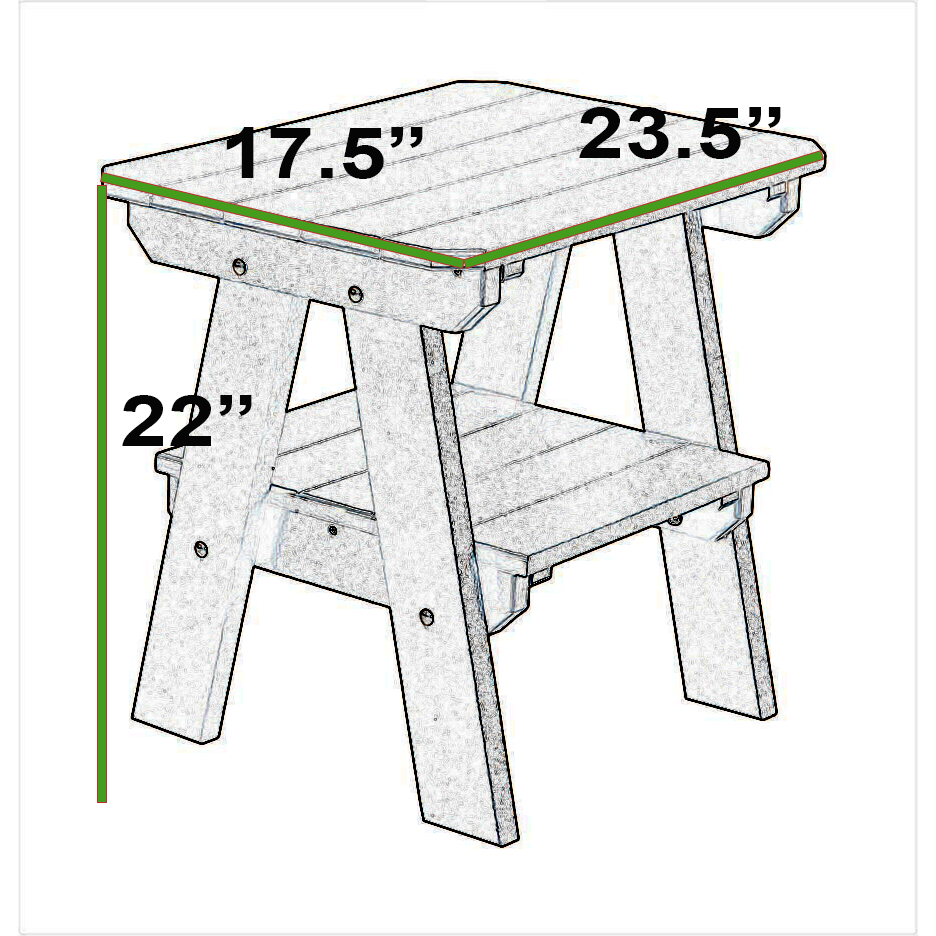 Two Tier Rectangular End Table