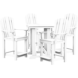5 pc. Upright Plantation Counter Height Set (28"sq Table)