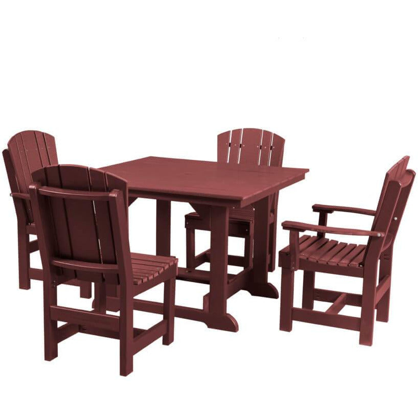 poly furniture dining set table and chairs poly resin lumber outdoor patio furniture duraweather