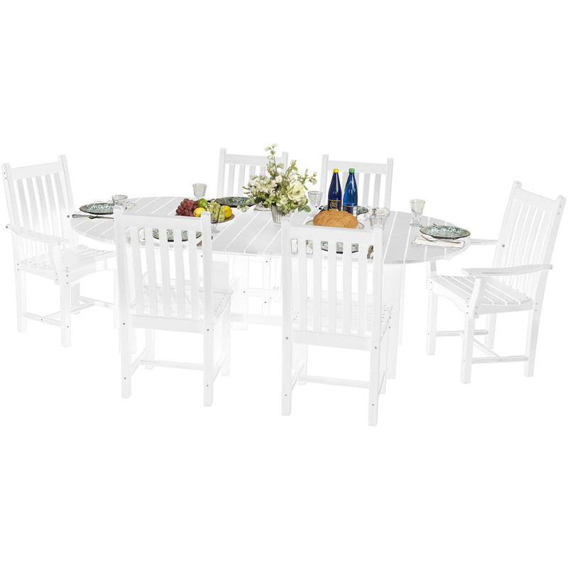 7 pc. Mission 84x44" Inch Oval Table Dining Set