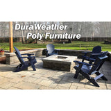 Unwind Edition Folding Poly wood Adirondack With Built-in Cupholders (Fireside Cedar)