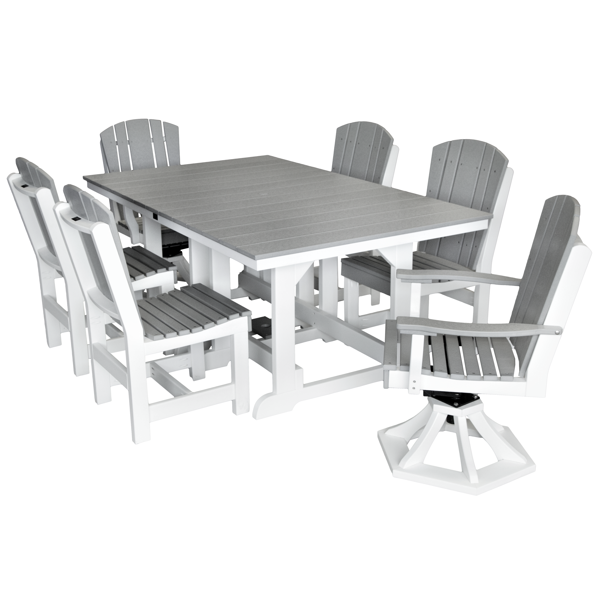 DURAWEATHER POLY® 7-Piece Plantation Dining Table Set With Two Swivels