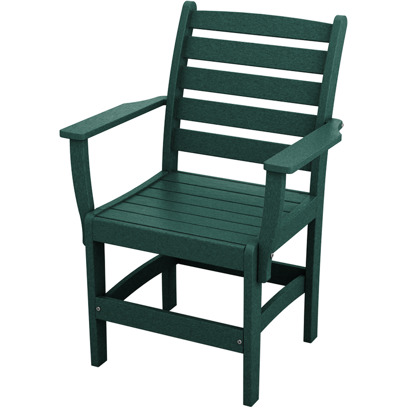 natural forest green countryside dining chair all weather patio furniture