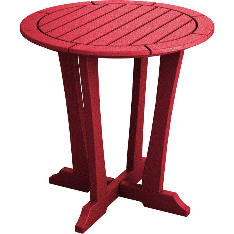 red countryside bistro table 30" high all weather poly wood