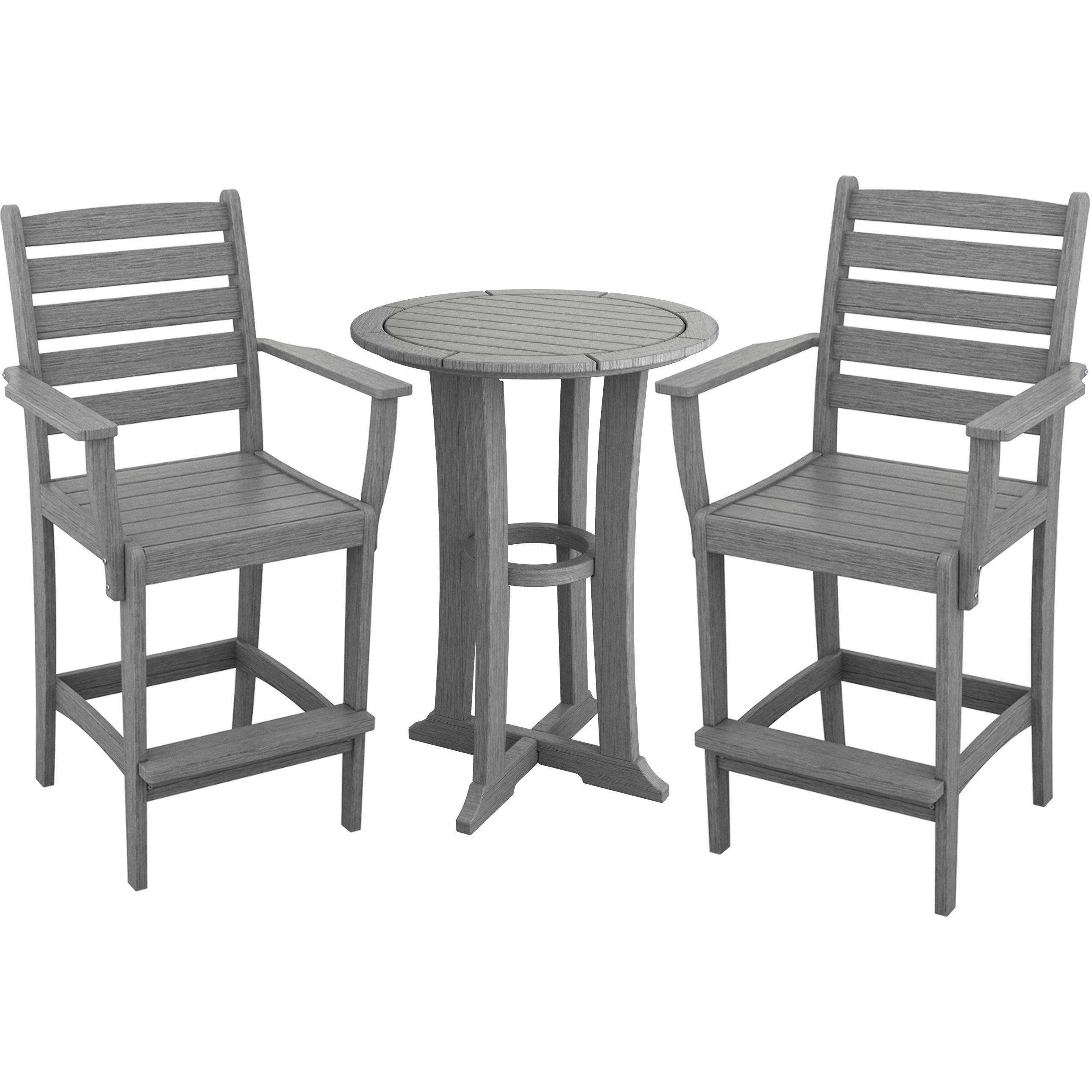 DURAWEATHER POLY® 3-Piece Meadowbrook Bar Height Bistro Set