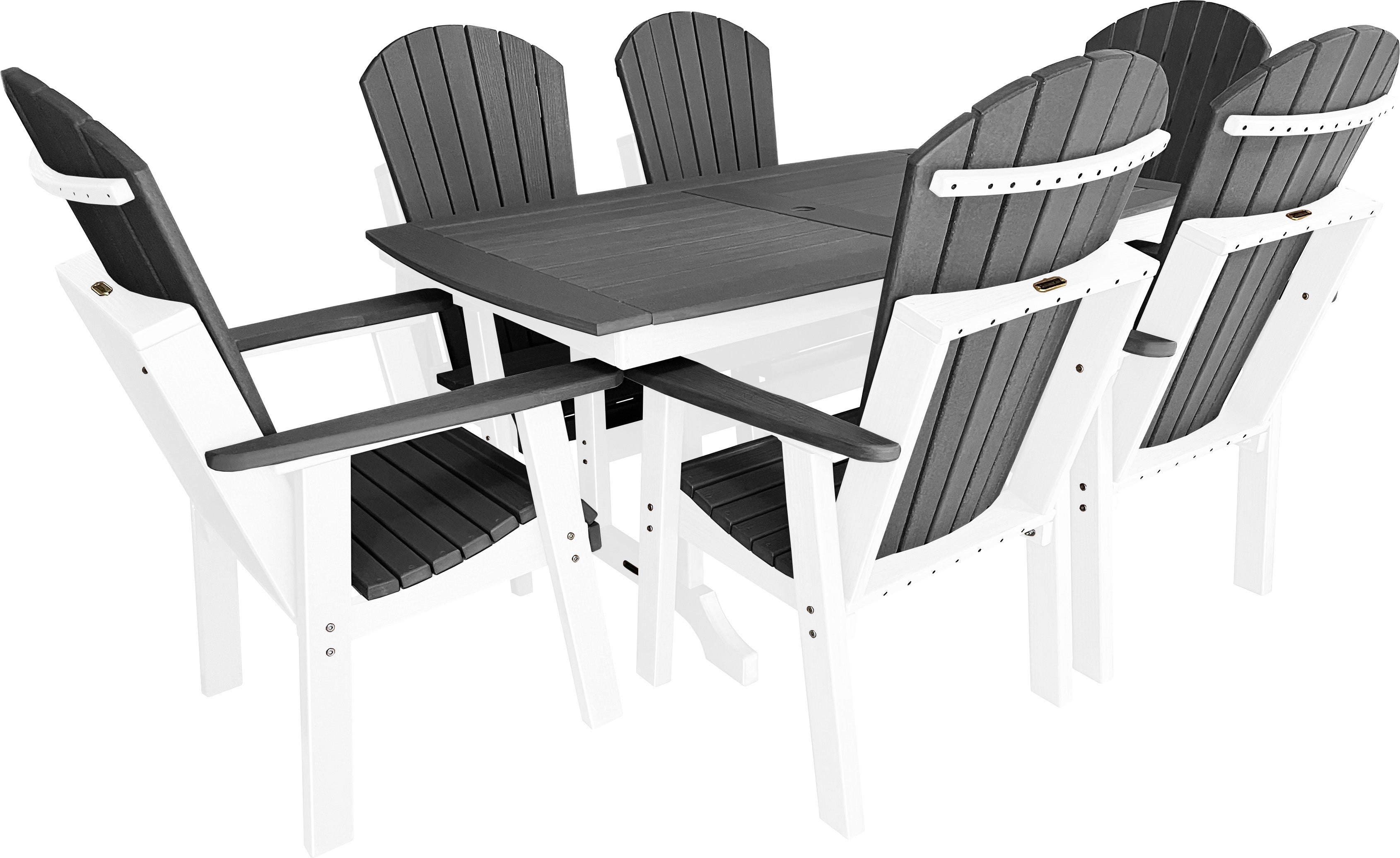 DURAWEATHER POLY® 7-Piece Classic Adirondack Dining Table Set