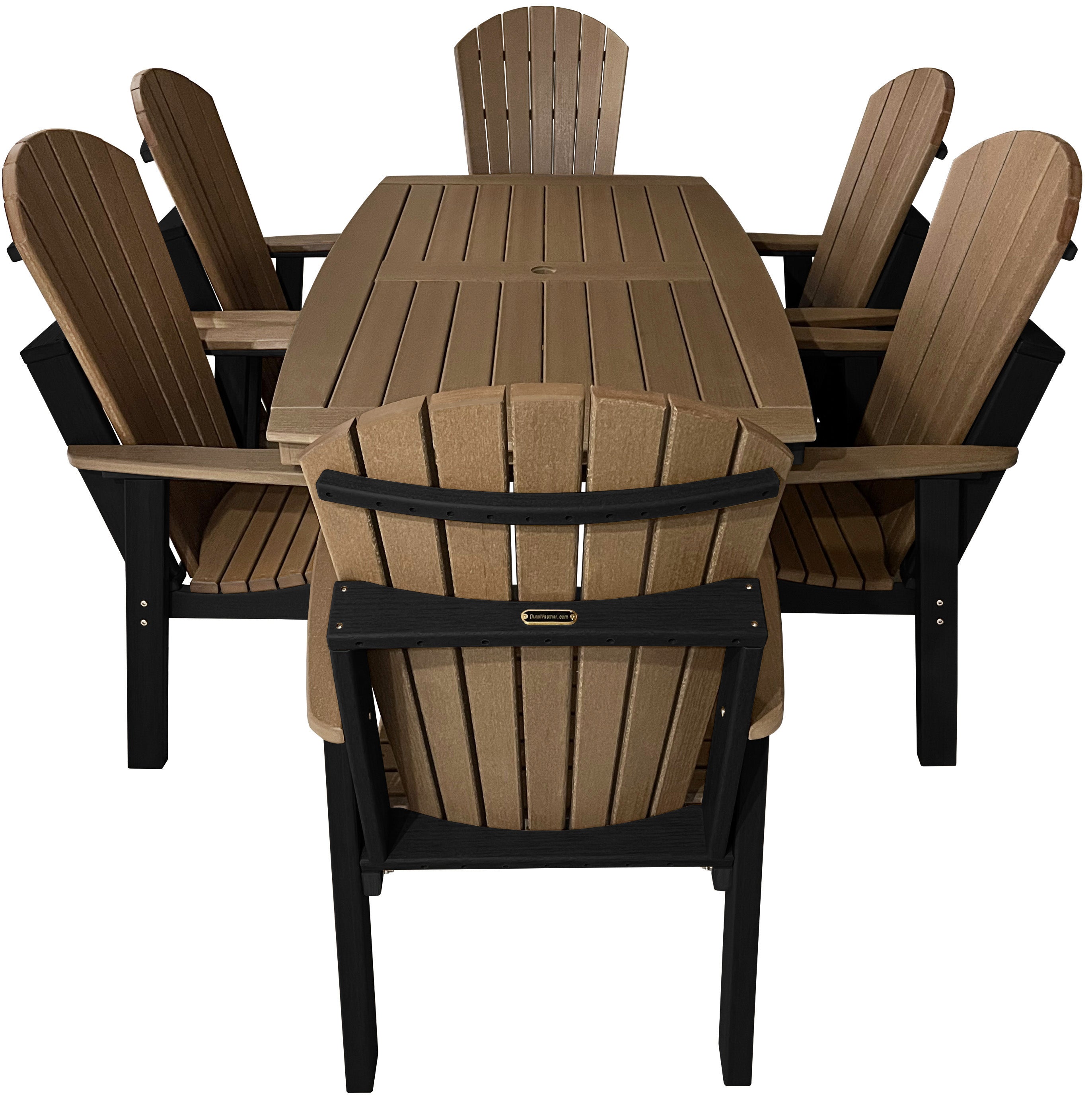 DURAWEATHER POLY® 7-Piece Classic Adirondack Dining Table Set