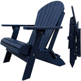 folding navy polywood adirondack chair