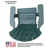 DuraWeather Poly&reg; King Size Folding Adirondack Chair - (Natural Forest Green)
