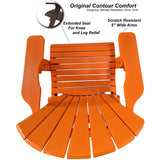 mango orange duraweather king size folding adirondack chair all weather poly wood