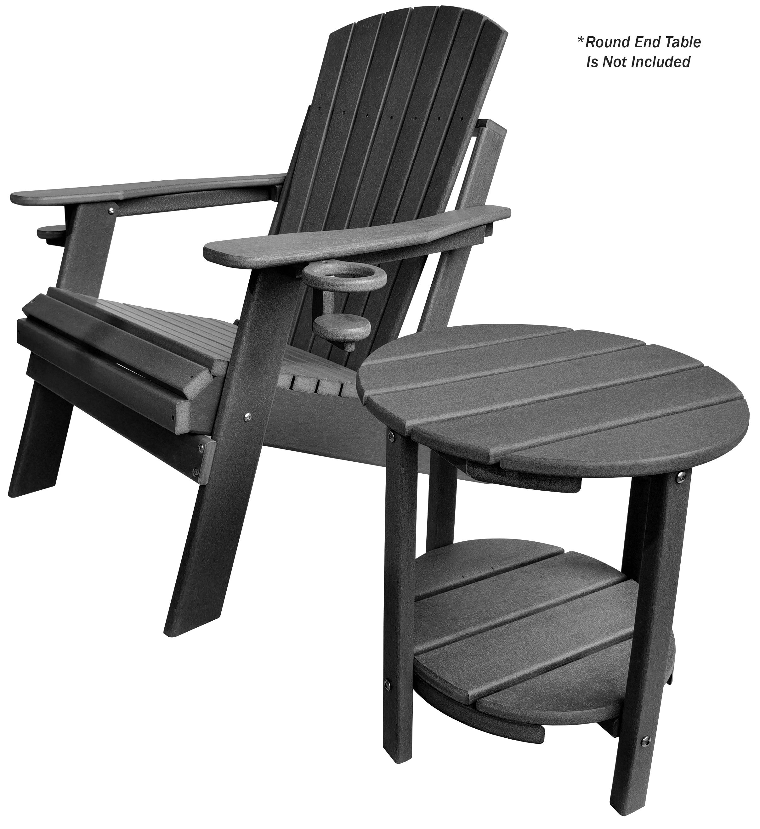 DuraWeather Poly® Classic End Table 24" Rd. All Weather Furniture