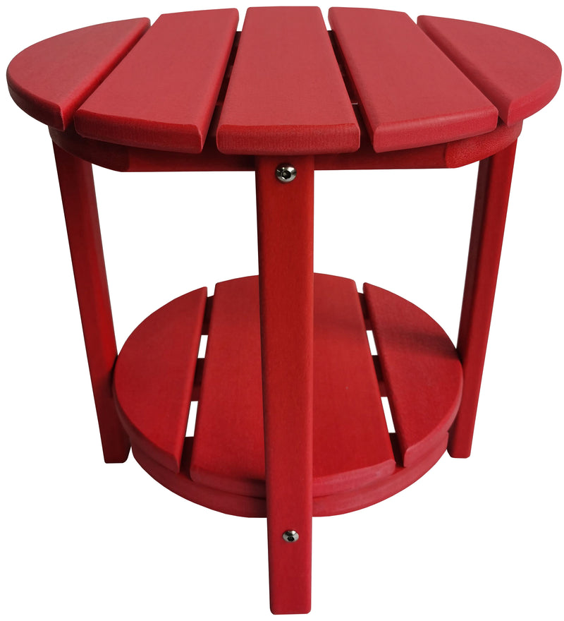 QUICK SHIP - DuraWeather Poly® 18" Round Two Tier End Table