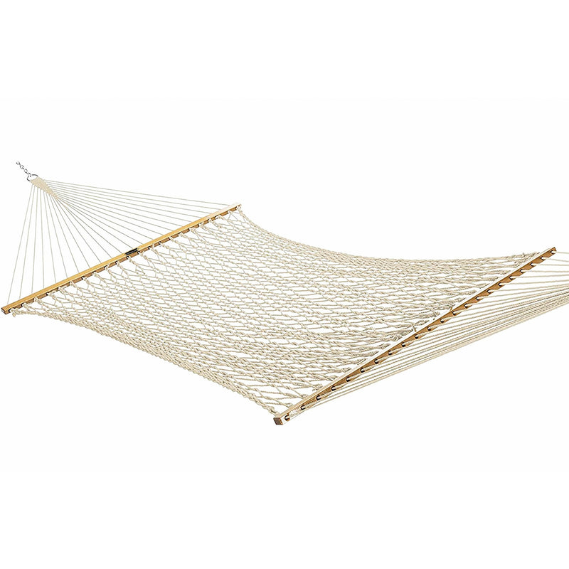 QUICK SHIP - Original Deluxe Rope Hammock With Stand 280g Polyester - Oatmeal
