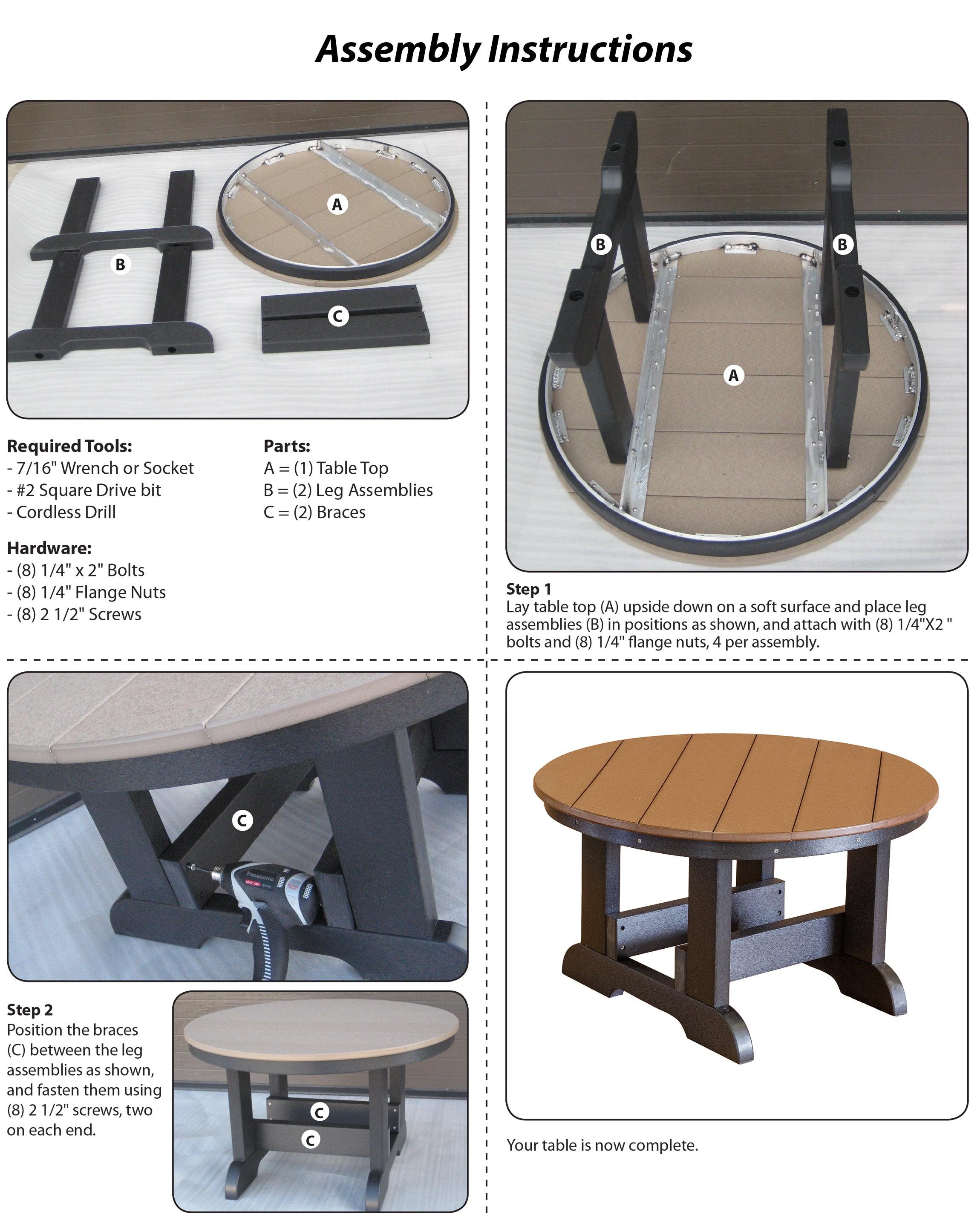 32" Round Occasional Coffee Table