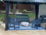 Polywood Bench and Poly Chair in Navy by DuraWeather