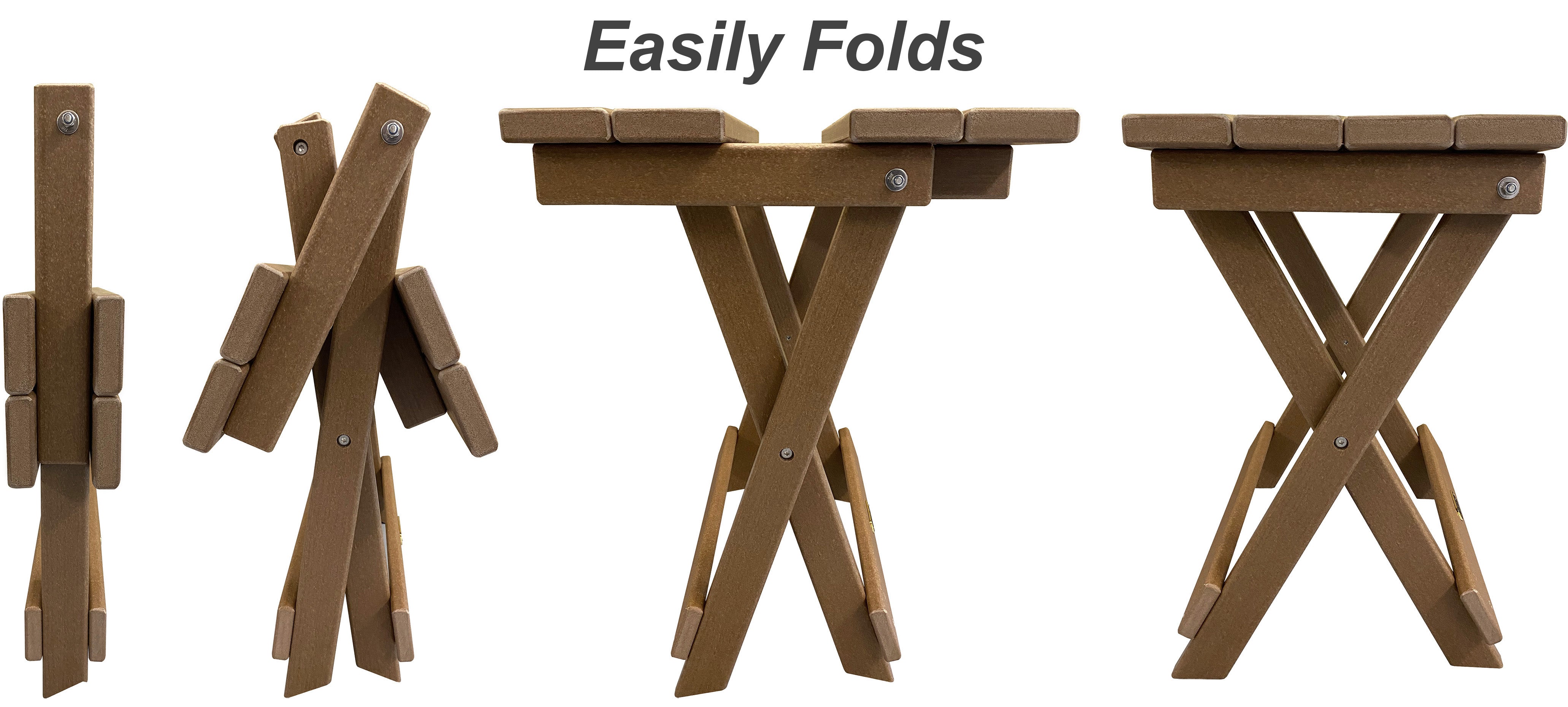 DURAWEATHER POLY® Folding Side Table w/ Removable Serving Tray