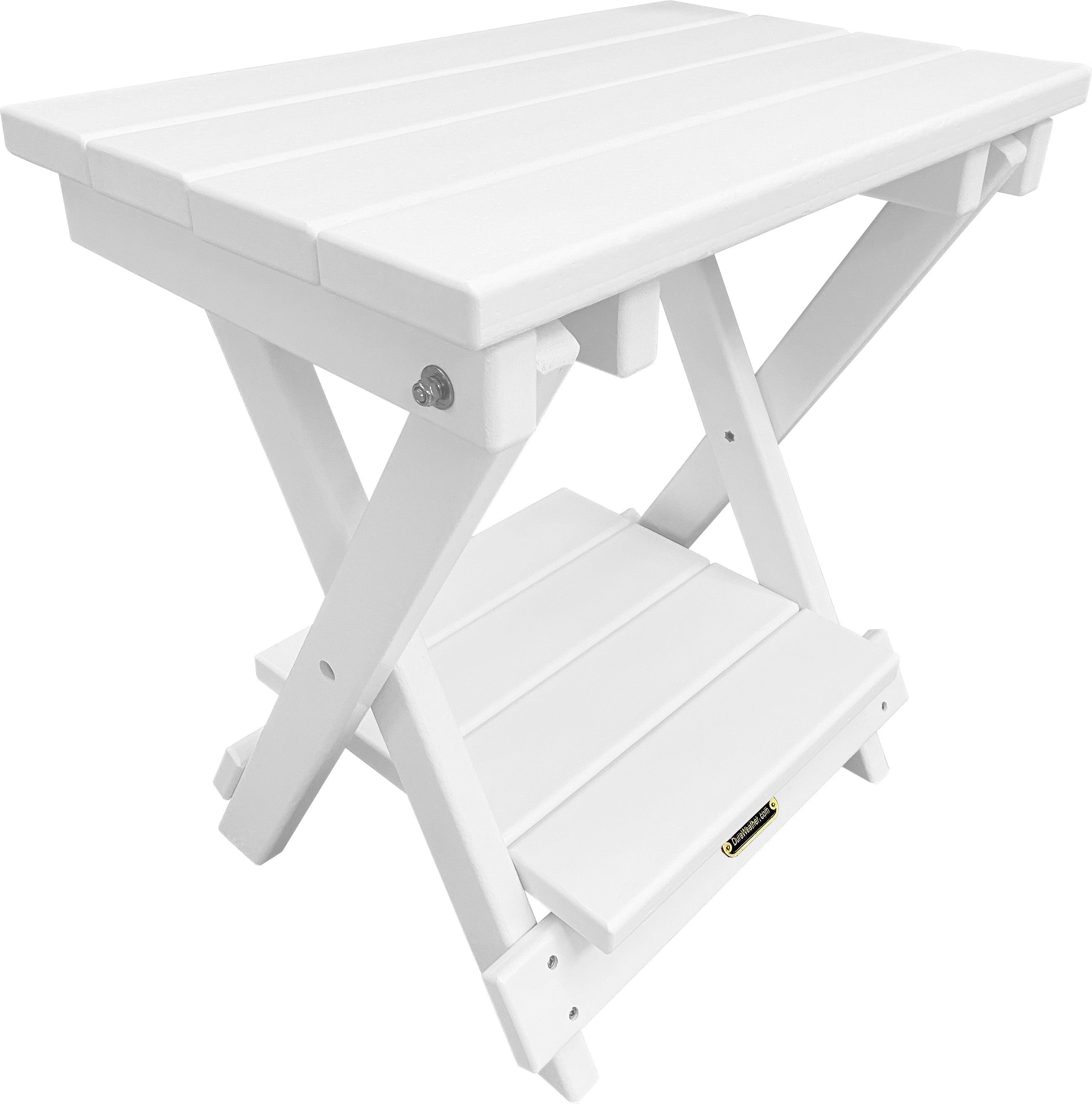 DURAWEATHER POLY® Folding Side Table w/ Removable Serving Tray