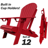 red polywood folding adirondack chair