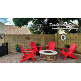 red lifestyle duraweather king size folding adirondack chair all weather poly wood