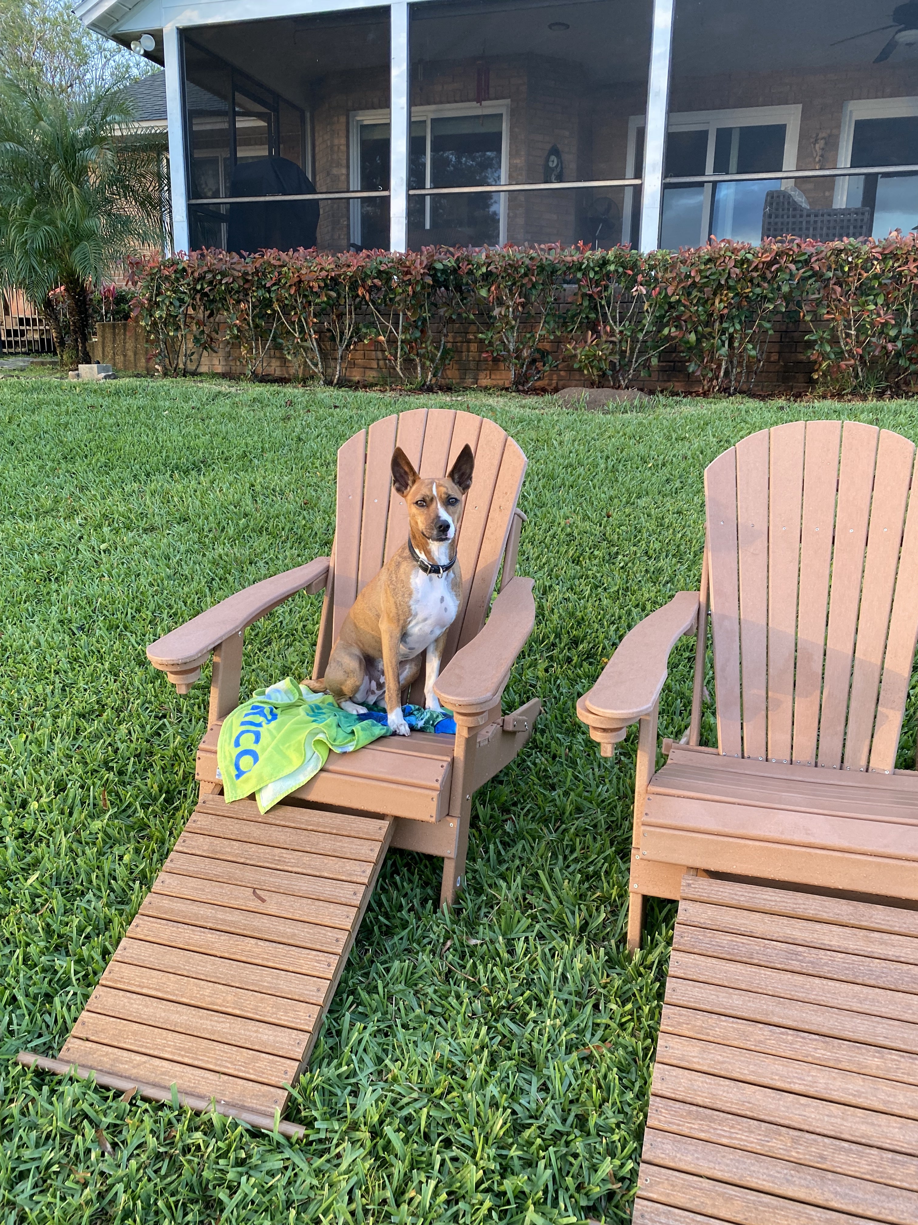 DuraWeather Poly; Retractable Ottoman Footrest - Ships Fully Assembled (Chair Not Included)