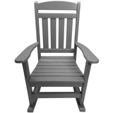 grey duraweather classic king size porch rocker all weather poly wood quick ship