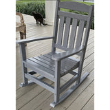 grey duraweather classic king size porch rocker all weather poly wood quick ship lifestyle