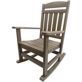 brown duraweather classic king size porch rocker all weather poly wood quick ship