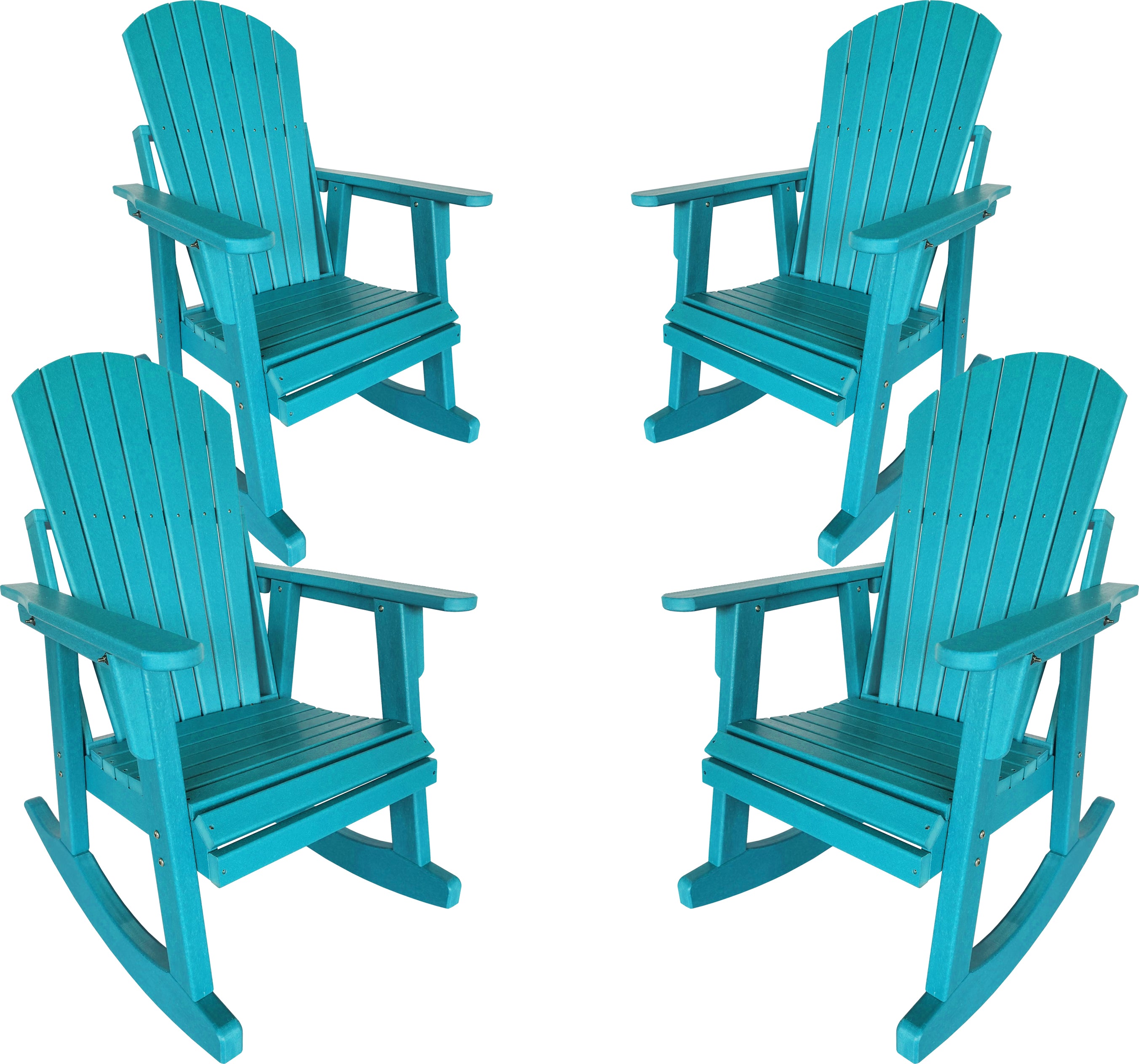 DURAWEATHER POLY® Set of 4 Adirondack Porch Rockers Lakeside Collection