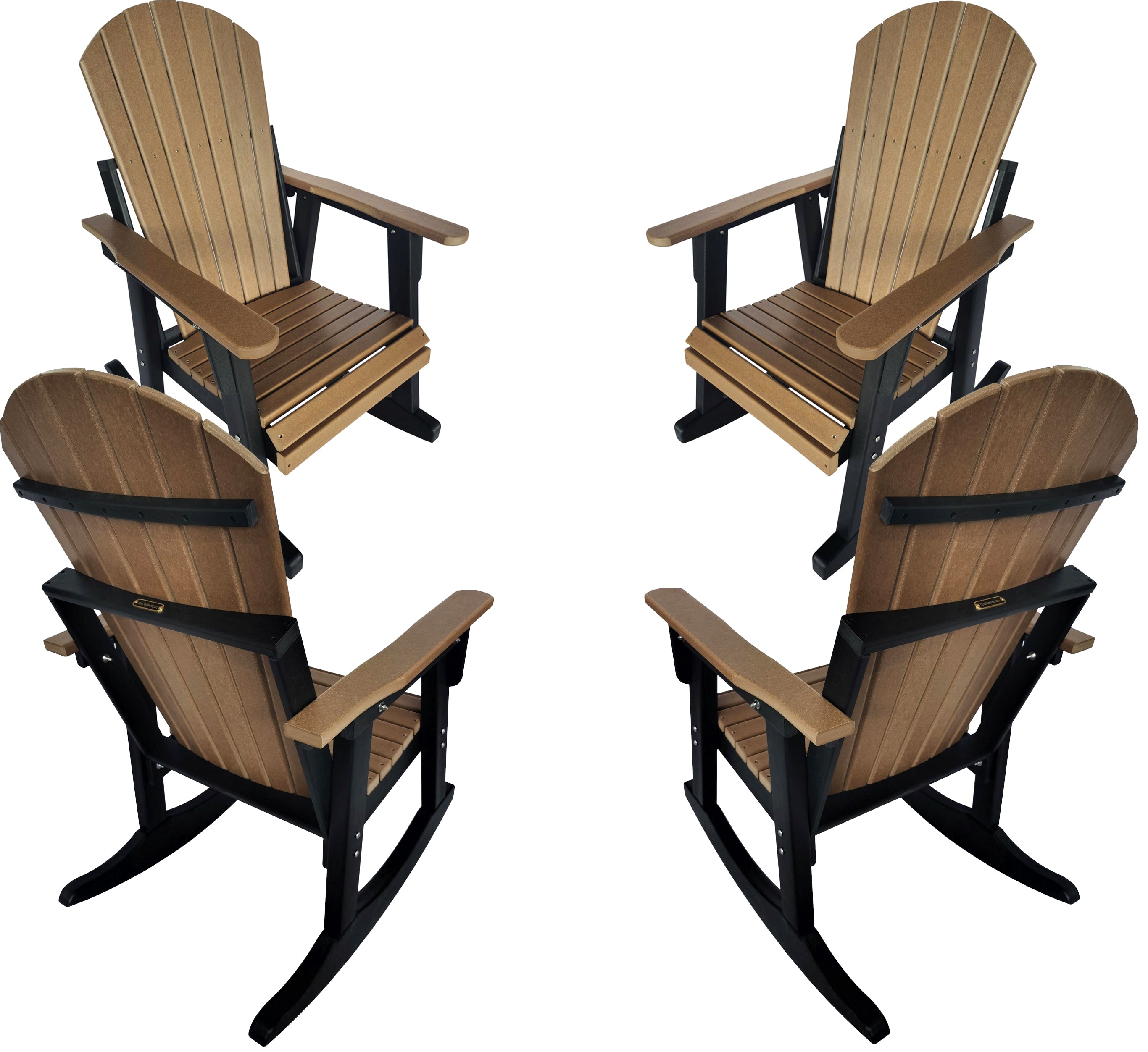 DURAWEATHER POLY® Set of 4 Adirondack Porch Rockers Lakeside Collection