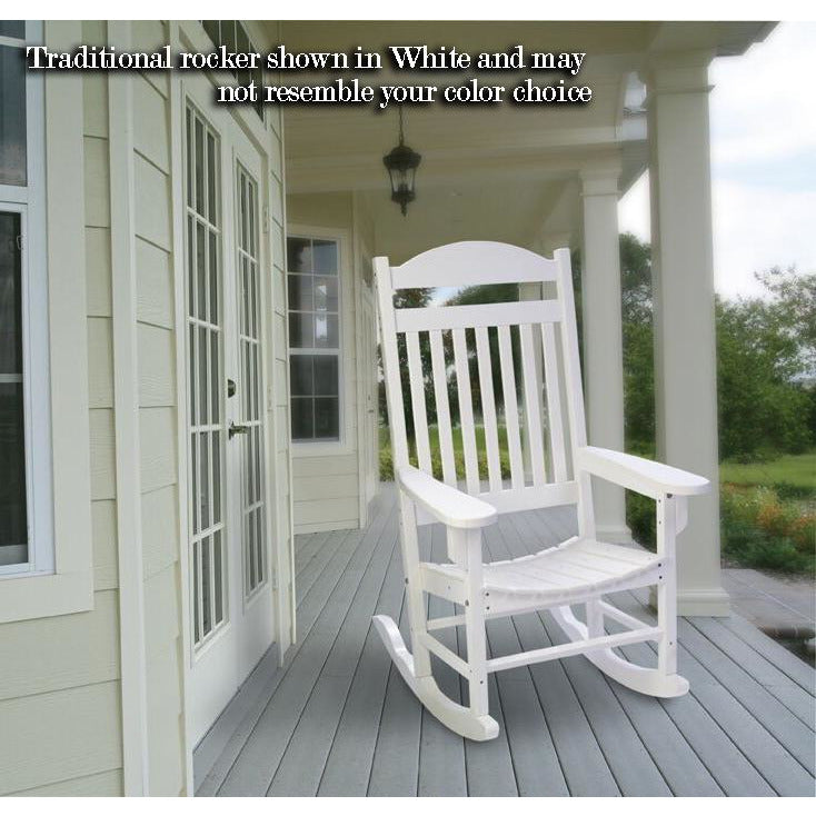 DURAWEATHER POLY® Set of 2 Mission Porch Rockers with Round Side Table