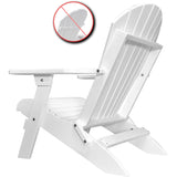 white duraweather king size folding adirondack chair all weather poly wood