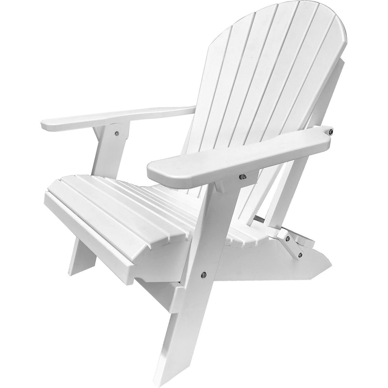 folding white poly adirondack chair