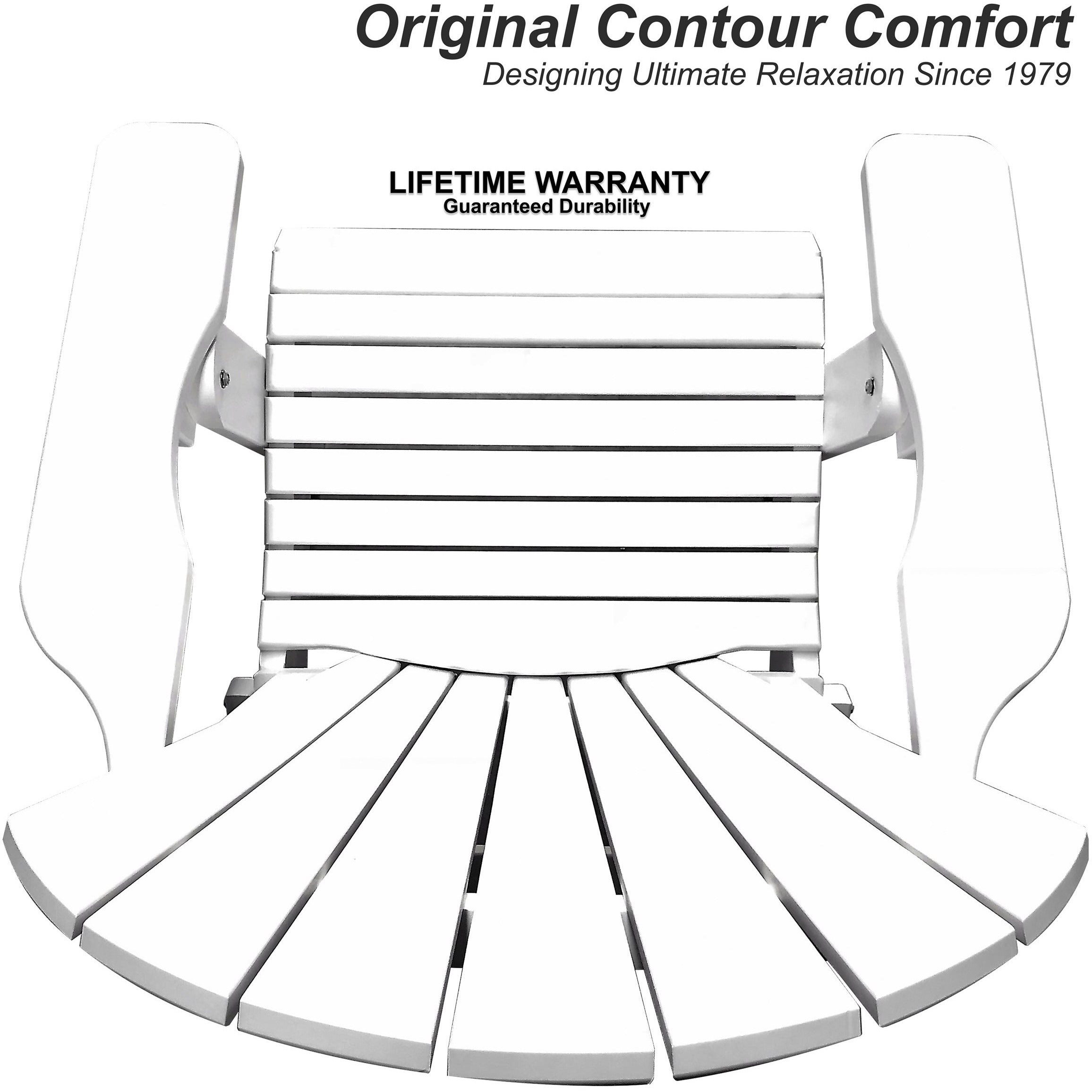 folding white poly adirondack chair