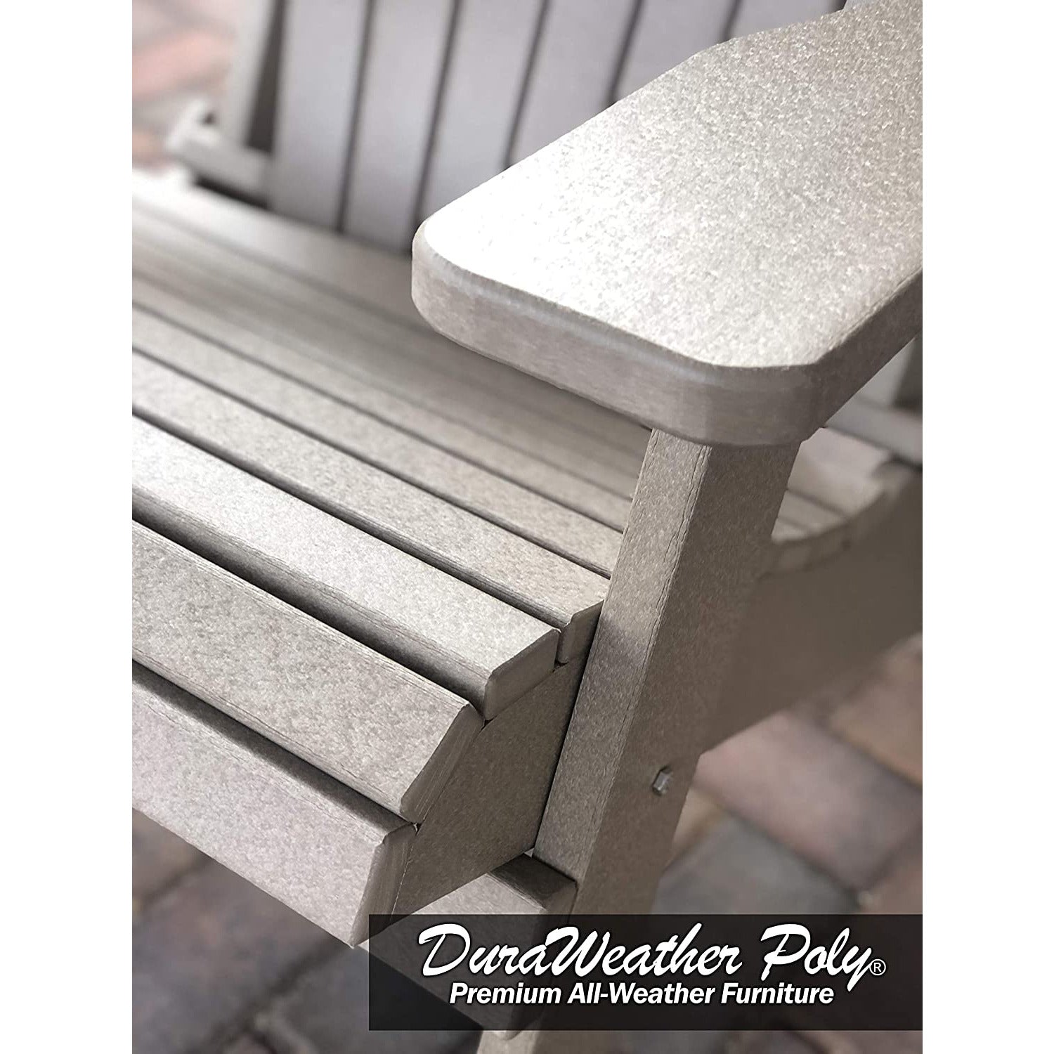 DuraWeather Poly&reg; King Size Folding Adirondack Chair