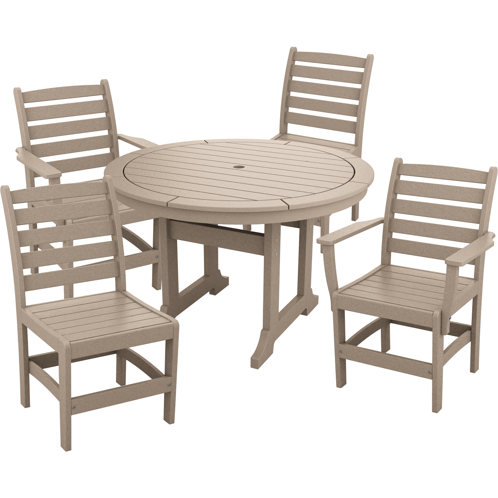 DURAWEATHER POLY® 5-Piece Meadowbrook Dining Table Set with Two Arm Chairs and Two Side Chairs