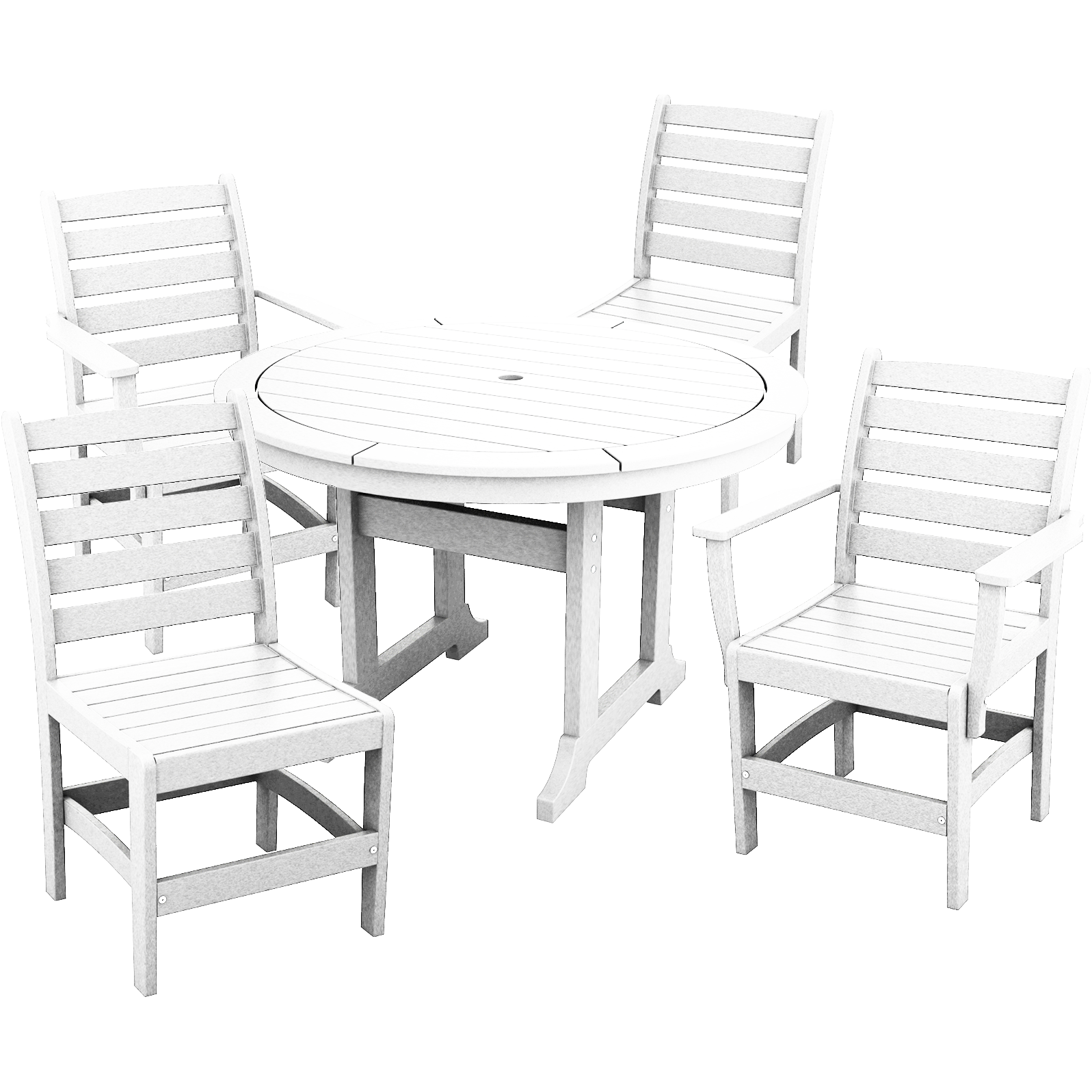 DURAWEATHER POLY® 5-Piece Meadowbrook Dining Table Set with Two Arm Chairs and Two Side Chairs