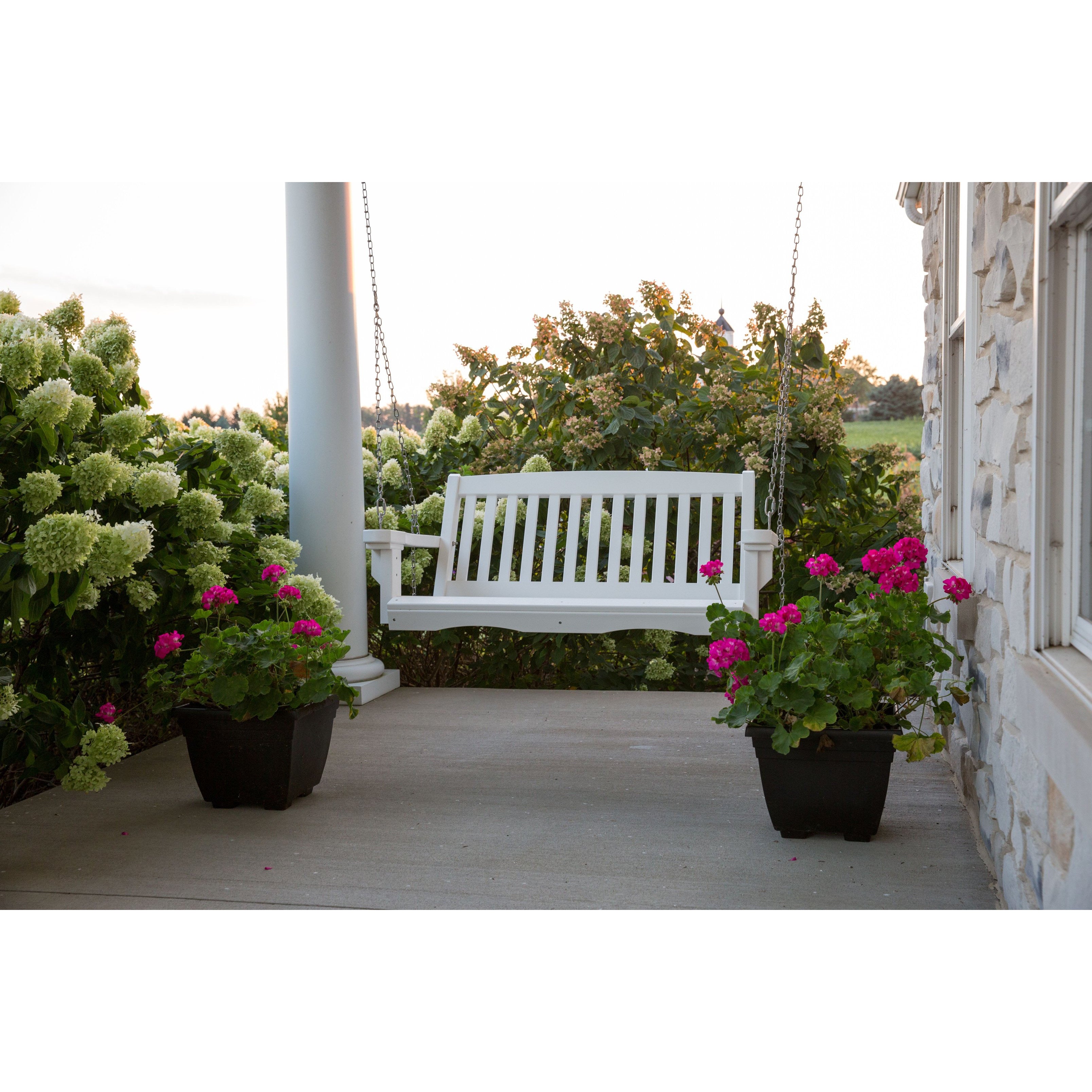 DURAWEATHER POLY ENGLISH GARDEN MISSION 4'FT PORCH SWING